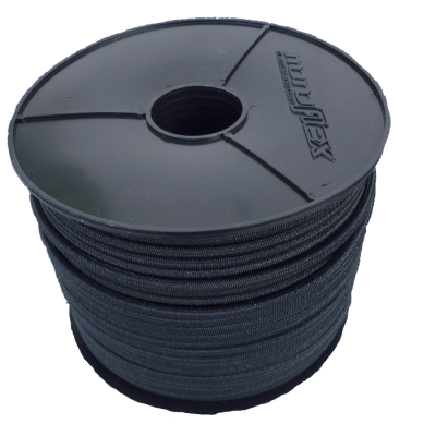 Gummiseil, schwarz, Ø 6,0mm, Meterware